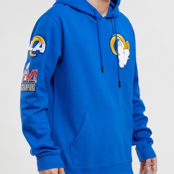 Pro Standard Licensed LA Rams Blue Hoodie Sweater - Picture 2 of 2